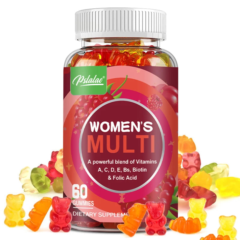 Women's Multi Vitamin Complex Gummies - Multivitamin and Multimineral - for Skin Hair Health Energy Immune Support - 60 Gummies