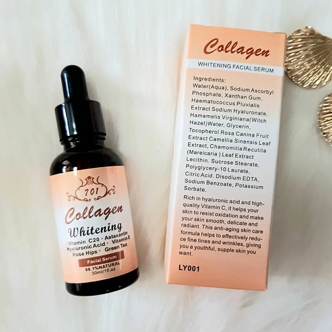 Collagen Plus Vitamin C Vitamin E Rose Hips Green Tea Whitening Facial Serum 30ml